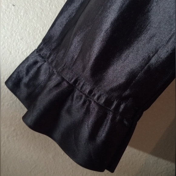 Vintage 60-70s Rue Rodeo Luxury Satiny Frill Ruffle Robe Medium Beautiful - Picture 6 of 7